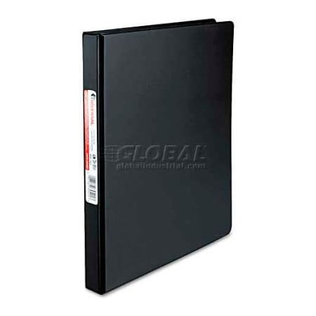 Universal Universal Suede Finish Vinyl Round Ring Binder, 1/2" Capacity, Black 30401